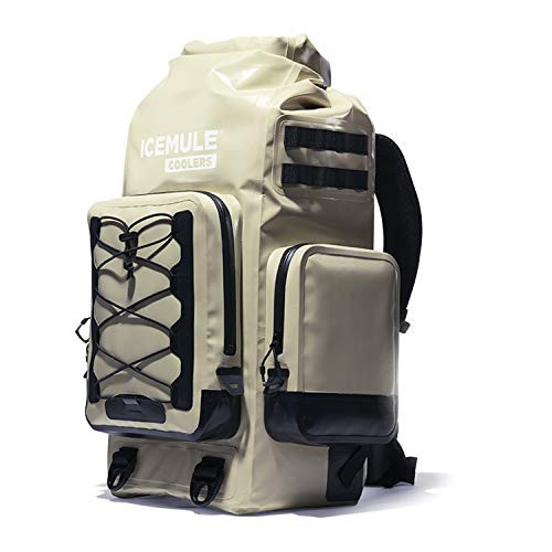 ICEMULE Boss Backpack Cooler Padded Straps, 100% Waterproof B079H1S51V - Sand New
