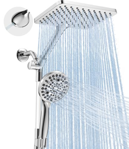 MAKEFIT EXCLUSIVE DUAL SHOWER HEAD WITH HANDHELD COMBO DSS1580 - CHROME