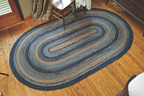 IHF Home Decor |River Shale Premium Braided Collection | Jute/Cotton, 36"x60"