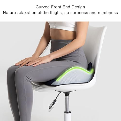 Memory Foam Seat Chair Cushion 17.8 x 14.2 x 5.1" Comfortable Breathable - Navy New