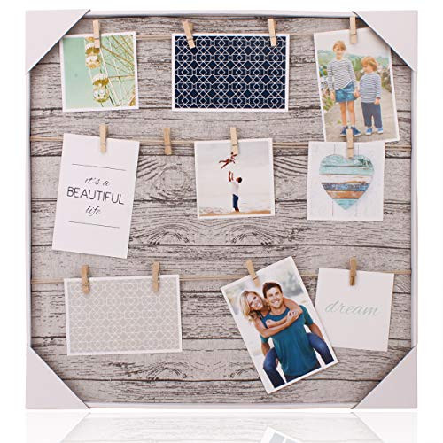 HANTAJANSS Clip Photo Holder Large Picture Display Frame 20x20 B00ZC6YBXE - Grey New