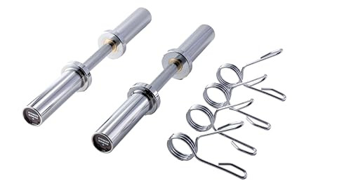 Fitness Maniac Olympic Barbell 20" Dumbbell Solid Steel 2 Handles B079QBF7M8 New