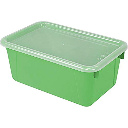 Storex Small Cubby Bin 5-Pack with Clear Lid, 5 Pack Lids B07BHPWJ1K - Green New