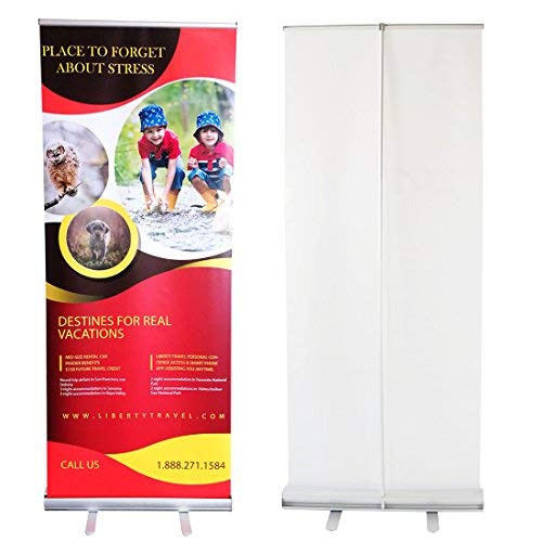 HAITIAN Aluminum Retractable Banner Stand 33x79 Packed in Padded Bag Black New