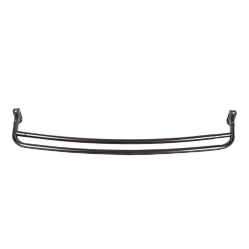 JS Jackson Supplies Double Curved Shower Rod, Metal Construction, 44 to 70" New