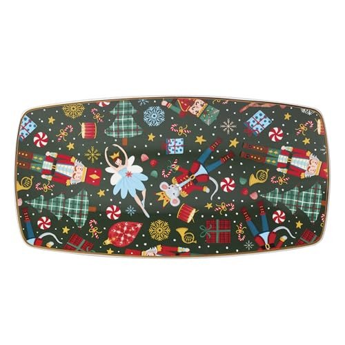 LENOX NUTCRACKER BALLET PORCELAIN CHRISTMAS SERVING TRAY - HORS D'OEUVRES
