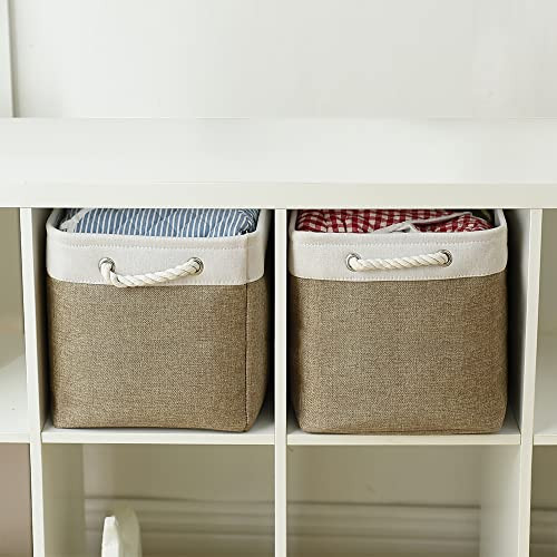 TcaFmac Organization Storage Basket 16x12x12 inch Large 2 Pack B0BVQTP9GR White New