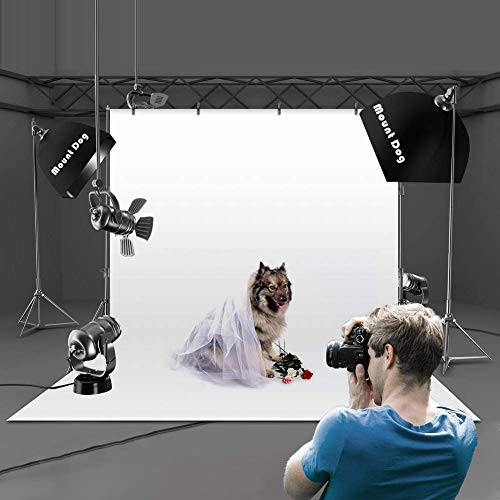 MOUNTDOG Photo Backdrop Stand Kit 10x6.5ft Background Support System - Black