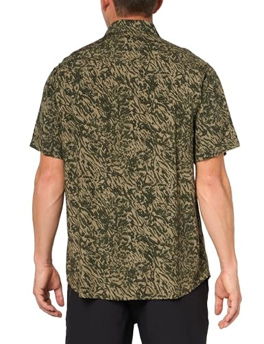 UNIONBAY MEN'S SHORT SLEEVE RAYON BUTTON UP WOVEN SHIRT MEN L CANTEEN - NEW New
