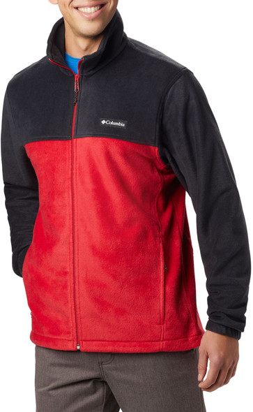 Columbia Men's Steens Mountain Full Zip 2.0, Black/Mountain Red, Medium New