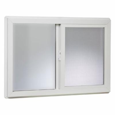 Left-Hand Single Sliding Vinyl Window White Dual Pane Insulated Glass B00FN6NZ6C New