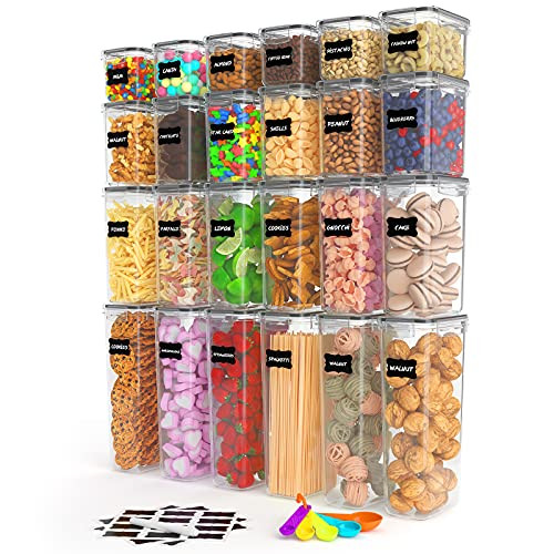 Tiawudi Airtight Food Storage Containers 24pcs B0969BCWBK - Green