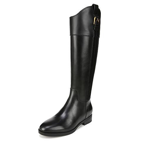 B0CCRWP77N Vionic Women's High Shaft Boots Water Re Black Leather 9.5 Medium