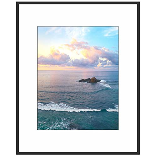 Dalustar 16x20 Aluminum Photo Frame, Display 11x14 Photo with Ivory Mat, 1-Pack