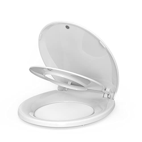 GAOMON TOILET SEAT WITH TODDLER SEAT ROUND TOILET SEAT FOR KIDS AND ADULTS New