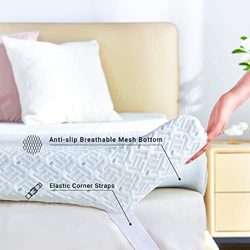 Tbfit 3 Inch Premium Gel-Infused Memory Foam Mattress Topper Twin B09H2MBVLK
