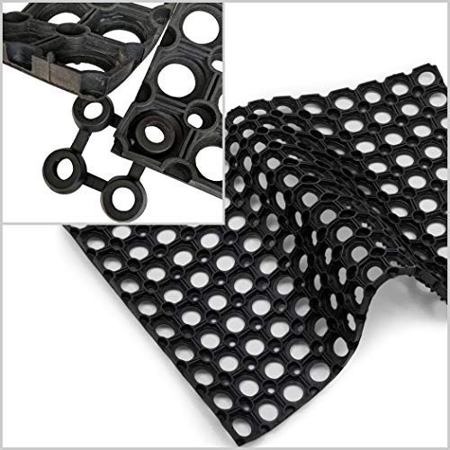 SafetyCare Interlocking Rubber Drainage Floor Mat Anti-Fatigue 24 x 16" New