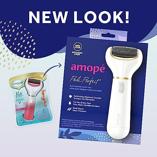 AMOPÉ PEDI PERFECT ELECTRIC CALLUS REMOVER FOOT FILE C0592V2.0 - WHITE New