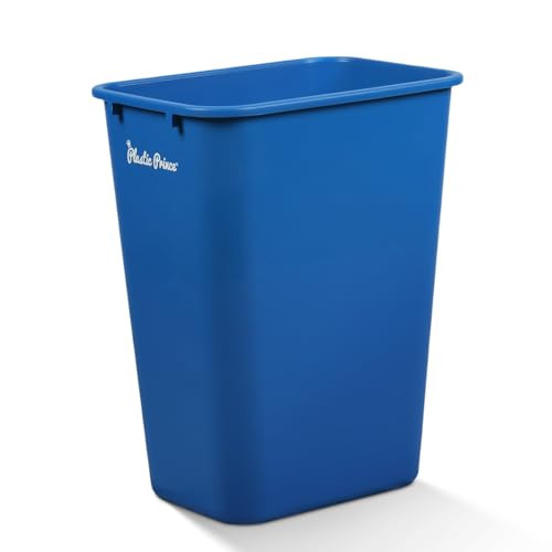 PLASTIC PRINCE 10 Gallon Trash Can Blue Recycle Bin B0CZ9SW7DQ - Blue