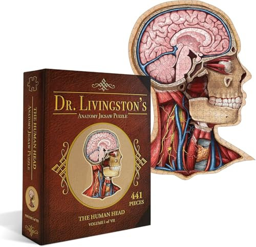 Genius Games Human Head Anatomy Puzzle - 441 Piece Teen Floor Puzzle New
