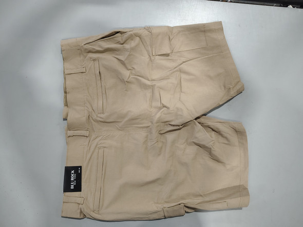 BLU ROCK MEN'S SUPER STRETCH CARGO SHORTS - SIZE: MEN 38 - KHAKI New