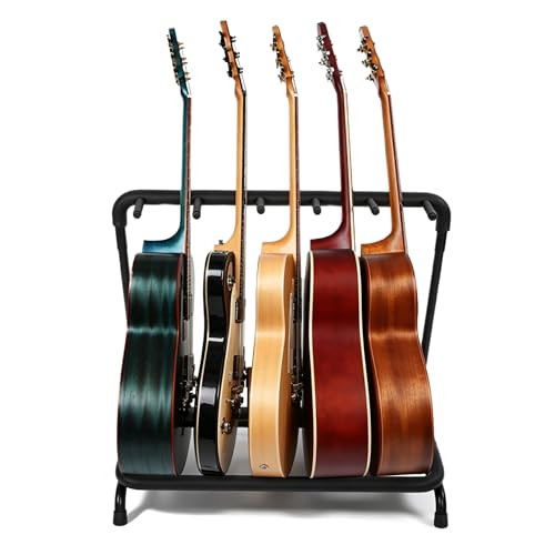 KTAXON 3/5/7/9 MULTIPLE GUITARS STAND DISPLAY STAND GUITAR ROUND-5 HOLDER BLACK
