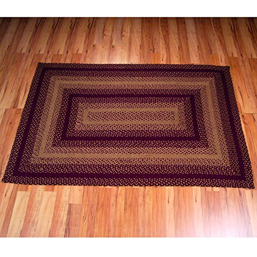 IHF Home Decor Vintage Star Premium Braided Collection Jute/Cotton Rectangular New