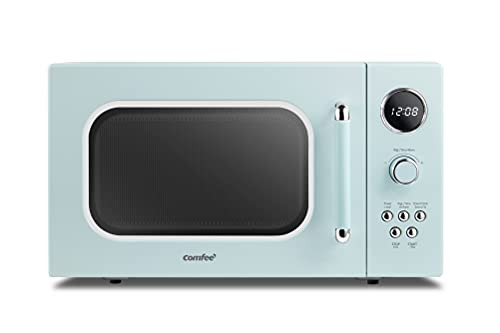 COMFEE' CM-M091AGN Retro Microwave with Multi-stage, 0.9 cu.ft, 900W, Green New