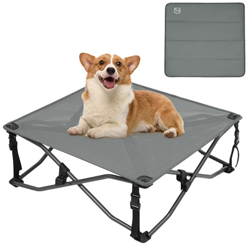 Timber Ridge Small Elevated Dog Bed 3-in-1 Portable Folding Removable Pad Mat New
