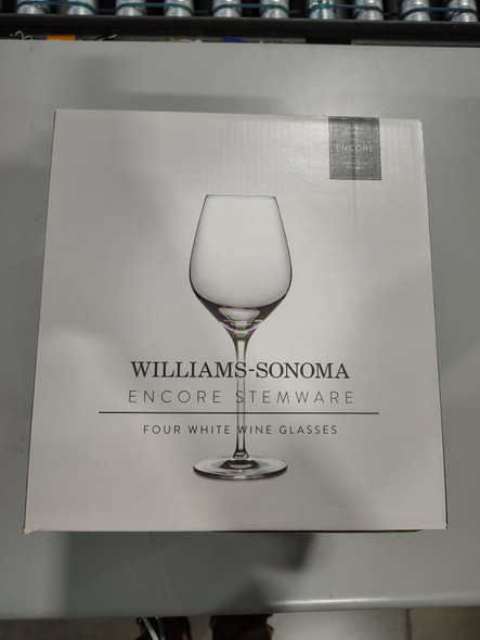 WILLIAMS-SONOMA ENCORE STEMWARE WHITE WINE GLASSES, SET OF FOUR