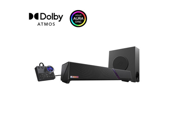 ASUS ROG Gjallar Gaming Soundbar, 2.1.2 Dolby Atmos Surround Sound, 6.5-Inch 65W