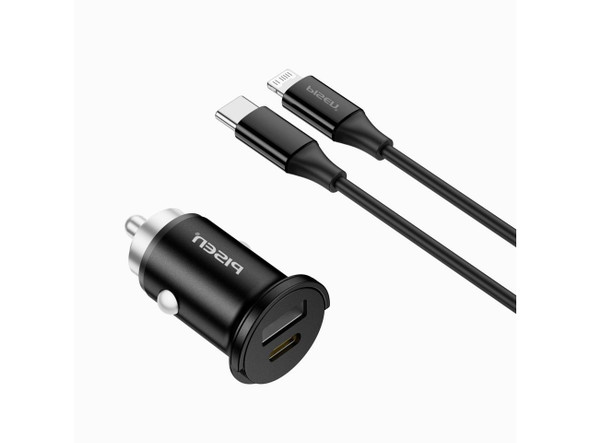 PISEN-Quick USB-C+USB-A 20W Mini Car Charger