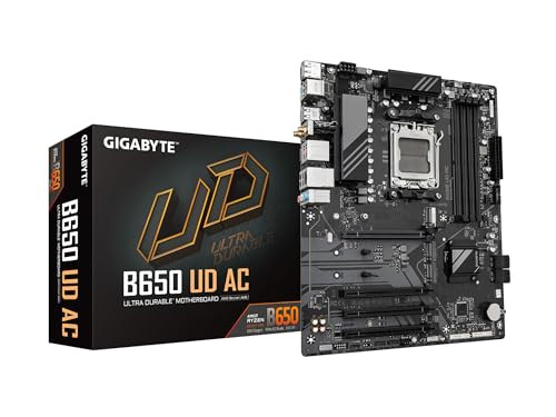 GIGABYTE B650 UD AC (REV 1.0) AMD AM5 ATX MOTHERBOARD, DDR5 - BLACK