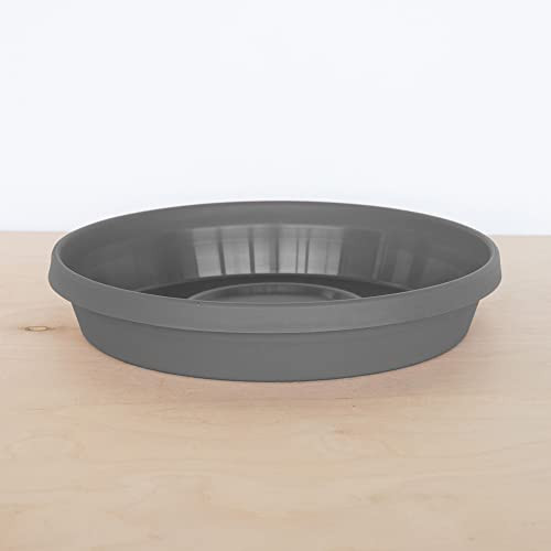Bloem Terra Plant Saucer Tray for Planters 17-24" - Charcoal Gray New