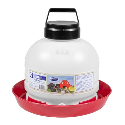 FARM-TUFF Hanging Chicken Waterer 3 Gallon BPA-Free B002QYDWHG - Black
