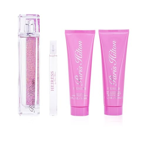 Paris Hilton Heiress for Women 4 Piece Gift Set 3.4oz EDP, 0.34oz EDP, Lotion New