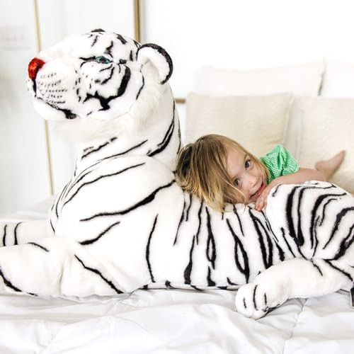 Melissa & Doug Giant Siberian White Tiger - Lifelike Stuffed Animal B000NV6D1Q New