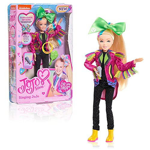 JOJO SIWA 10" SINGING DOLL SINGS SONG "NON-STOP" PINK JACKET RAINBOW FRINGE New