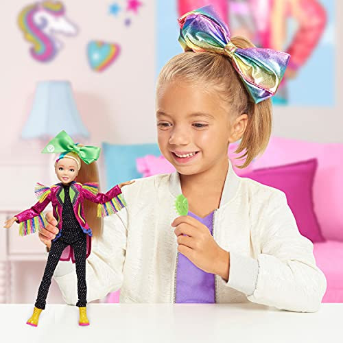 JOJO SIWA 10" SINGING DOLL SINGS SONG "NON-STOP" PINK JACKET RAINBOW FRINGE New