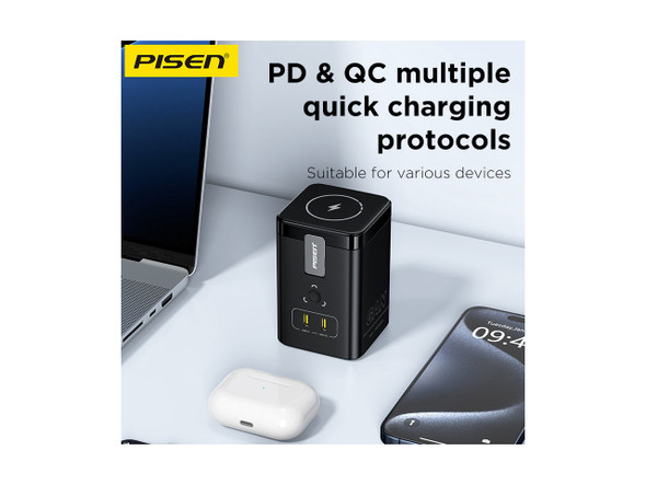 PISEN 45W GaN Desktop Magstation Charger TP-C25-Black