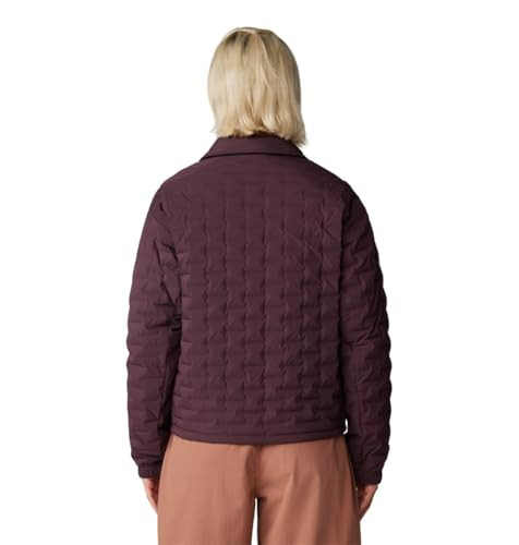 MOUNTAIN HARDWEAR WOMEN'S STRETCHDOWN LIGHT SNAP JACKET SIZE M BLACKBERRY New
