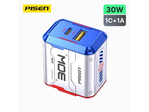 PISEN-Gamer Lite 30W 2-Port GaN Fast Charger Set