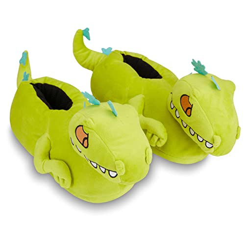 Nickelodeon Mens Rugrats Reptar Plush Slippers 90s Slippers Green Size: 8 New