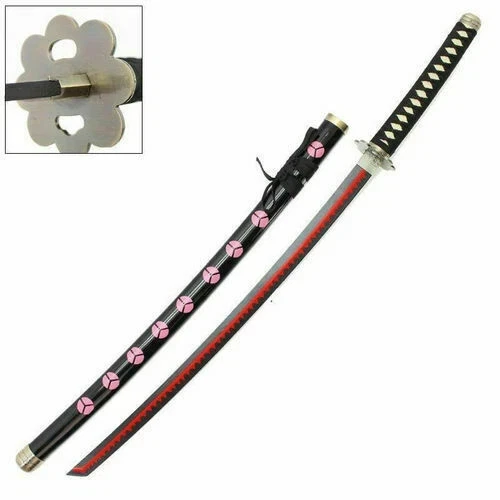ZORO RORONOA ZORO'S SHUSUI ONE PIECE ANIME SWORD RED HAMON - BLACK,PINK