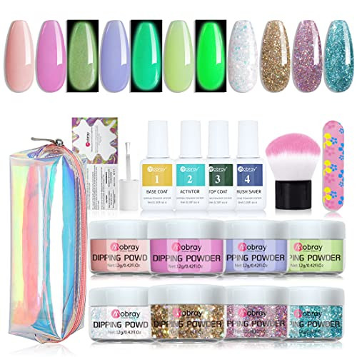 Mobray Dip Powder Nail Kit Starter 8 Colors Classic Nail Art Manicure New