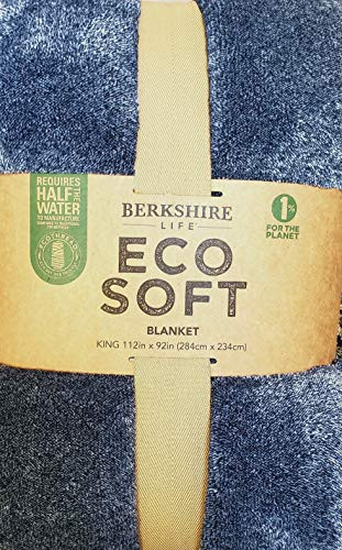 B08S5K281C King Blue Berkshire Life Eco Soft Blanket 112 by 92 inches New