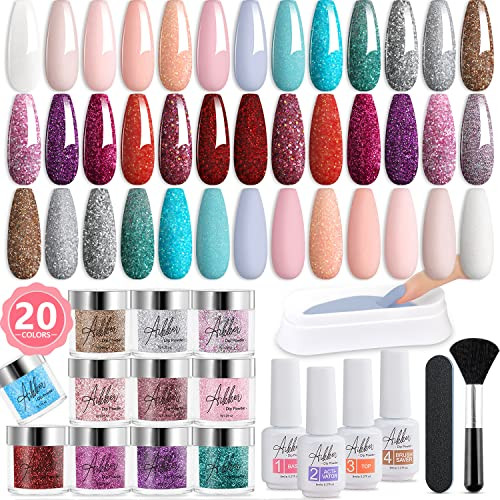 Aikker 27 Pcs Galaxy Color Dip Powder Nail Kit Starter B099PLV68M - MULTICOLOR New
