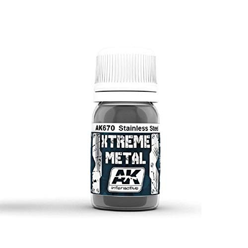 AK-Interactive AK 670, Xtreme Metal Stainless Steel - 35 ML / 1.18 Fl.Oz Alexa New