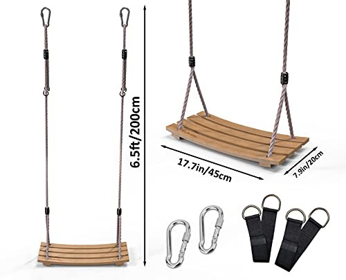 Flykiddo Wooden Swing Sets Backyard Indoor Durable B08XY184NQ New