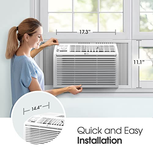 LG 5,000 BTU WINDOW AIR CONDITIONER COOLS UP TO 150 SQ. FT. LW5023 - White New
